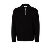 SELECTED MEN Slhteller Fn Relaxed Half Zip Polo Noos, Nero, S per Uomo