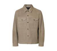 SELECTED MEN Slhthom Suede Overshirt Noos, Desert Tortora, L Uomo