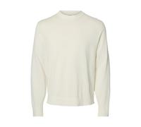 SELECTED MEN Slhtorino LS Knit Crew Neck Noos, Egret, M