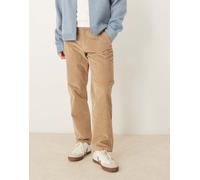 Selected - Miles - Pantaloni dritti color crema in velluto a coste-Bianco W33 L32