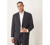 Selected - Otto - Blazer comodo grigio scuro mélange in misto lana 46