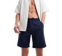 Selected - Pantaloncini blu navy in misto lino M