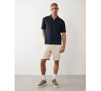 Selected - Pantaloncini color panna con elastico in vita-Grigio XL