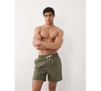 Selected - Pantaloncini da bagno in seersucker verdi-Verde XS