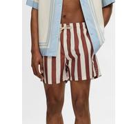 SELECTED Pantaloncini da bagno marrone / bianco Uomo SELECTED S marrone / bianco