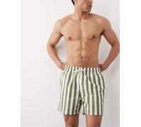 Selected - Pantaloncini da bagno verdi a righe-Verde L