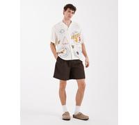 Selected - Pantaloncini in misto lana marroni-Marrone S