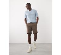 Selected - Pantaloncini marroni in misto lino con coulisse-Marrone M