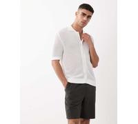 Selected - Pantaloncini marroni in misto lino-Marrone S