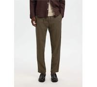 Selected - Pantaloni color bosco notte-Verde XS