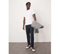 Selected - Pantaloni comodi affusolati blu navy con fascia in vita L