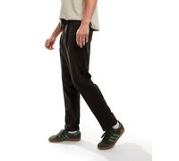 Selected - Pantaloni comodi affusolati marroni con fascia in vita-Marrone XS