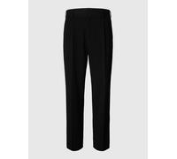 Selected - Pantaloni ampi a pieghe neri-Nero L