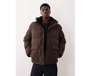 Selected - Piumino corto in nylon marrone L