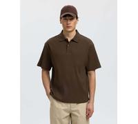 Selected - Polo color caffè turco-Marrone M