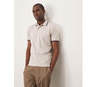 Selected - Polo color crema con righe a contrasto sui bordi-Bianco S