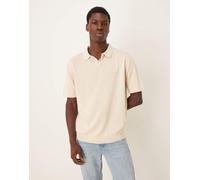 Selected - Polo color crema in maglia-Bianco M