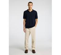 Selected - Polo in maglia color sky captain-Grigio L