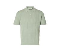 Selected - Polo in maglia grigio acqua-Verde M