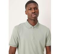 Selected - Polo verde chiaro con zip XXL