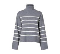 SELECTED Pullover 'SLFKamma' grigio scuro / bianco Donna SELECTED XL grigio scuro / bianco