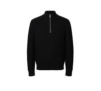 SELECTED Pullover Troyer nero | XXL