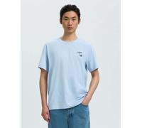Selected - T-shirt azzurra-Blu L
