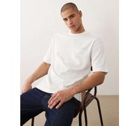 Selected - T-shirt oversize bianca con tasca-Bianco XS