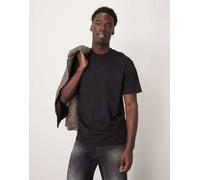 Selected - T-shirt oversize in 100% cotone pesante nero S