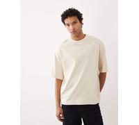 Selected - T-shirt oversize pesante da 220 gsm beige-Neutro L
