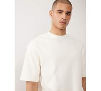 Selected - T-shirt oversize pesante da 300 gsm bianco sporco XL