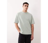 Selected - T-shirt oversize verde chiaro-Blu XS