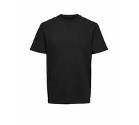 Selected - T-shirt oversize in 100% cotone pesante nero S