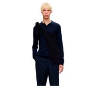 Polo in merino a maniche lunghe Selected Tray Bleu M