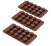 Selecto Bake 15 cavità mini stampo per cioccolato, set di 3 stampi in silicone antiaderente per caramelle, cheto grasso bomba, cioccolato, burro di arachidi
