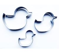 Selecto Bake 3 pezzi di stampi per anatre da fattoria, set di forme per biscotti in acciaio inox, forme per sandwich, stampi per torte fondente, pressa per biscotti