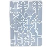 Selecto Bake Ciondolo a forma di croce in resina epossidica con ciondolo in silicone per fai da te, gioielli e collane e strumenti per fusione