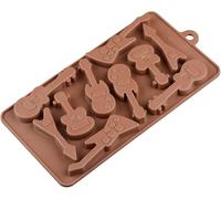 Selecto Bake Set di stampi da forno in silicone per cioccolato e chitarra, set di stampi per cioccolato 3D, stampi da forno fai da te, caramelle, gelatina, cubetti di ghiaccio e mini decorazioni