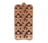 Selecto Bake Stampo in silicone a forma di bastoncino di zenzero con 12 cavità per caramelle, caramelle, gelatine, stampi da forno per casa, feste, Natale, decorazione per torte