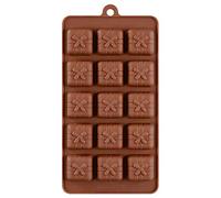 Selecto Bake Stampo in silicone a forma di scatola regalo con 15 cavità natalizie, antiaderente, per decorazione torte, cioccolatini, caramelle, brownie, gelatina, tartufo, sapone