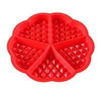 Selecto Bake Stampo per waffle e pancake in silicone Stampo per muffin a forma di mini cuore antiaderente - Ottimo per waffle dimagranti e ricette per la colazione, Rosso