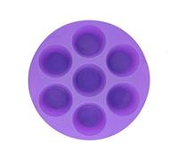 Selecto Bake - Teglia grande in silicone da 7 tazze/Teglia antiaderente per muffin - Stampo in silicone per cioccolato, torte, gelatina, dessert, glassa, stampo per zucchero, budino (Viola)