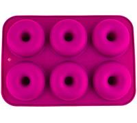 Selecto Bake Teglia per ciambelle in silicone antiaderente a 6 cavità - Teglia per bagel - per muffin, gelatina, dessert, cioccolato, stampi per zucchero. Pirofile (rose)