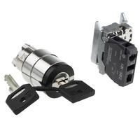 XB4BG21 - Interruttore a chiave, Harmony XB4, 22 mm, nero, a scatto, 1 S