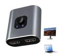 Selector de Pantalla - Adaptador Conector 2 Entradas 1 Salida, Conectar Y Usar Divisor De | para Portátil PC Monitor TV Hogar Trabajo Estudio Aula Sala de Control Juegos