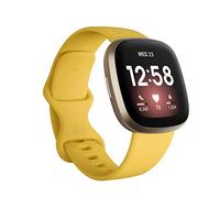 Sel inturini di ricambio compatibili con Fitbit Versa 3/Versa 4/Sense/Sense 2, in silicone, regolabili, accessori classici, cinturini fitness per donne e uomini, piccoli e grandi, Giallo, Grande