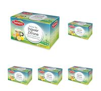 Selen Tè Verde Zenzero-Limone, 20 bustine di tè confezionate singolarmente - 36 g (Confezione da 5)