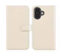 SELENCIA de luxe CUSTODIA A LIBRO per Apple iPhone 16, Beige