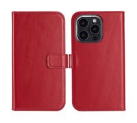 SELENCIA de luxe CUSTODIA A LIBRO per Apple iPhone 16 Pro Max, Rosso