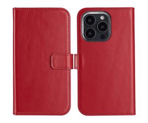 SELENCIA de luxe CUSTODIA A LIBRO per Apple iPhone 16 Pro Max, Rosso